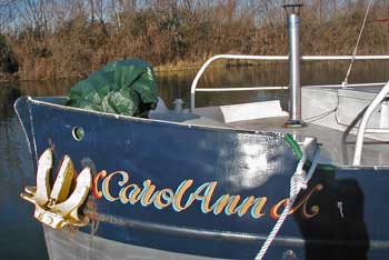 Our barge crusing in southern England