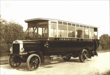 Early omnibus of the Ammanford Bus Company, later James Buses