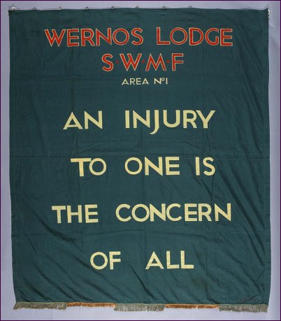 Banner of the Wernos Lodge of the South Wales Miners Federation (before 1947)